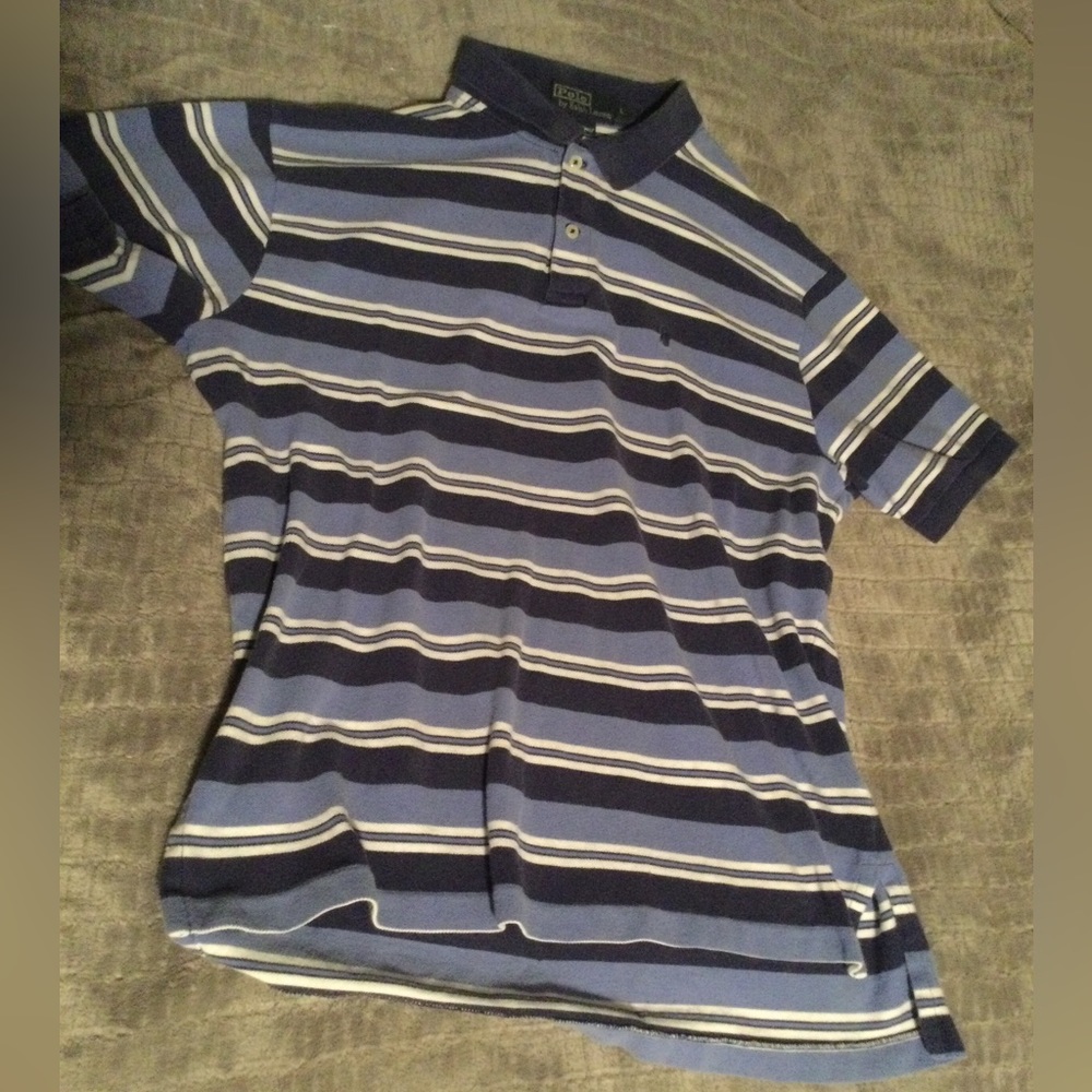 Polo Ralph Lauren Striped Short Sleeve Polo Shirt L